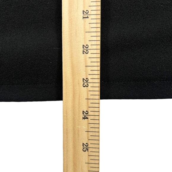 Ann Taylor Women's Black Chiffon 3/4 Flare Sleeve Blouse Gold Button Size L - Picture 5 of 8